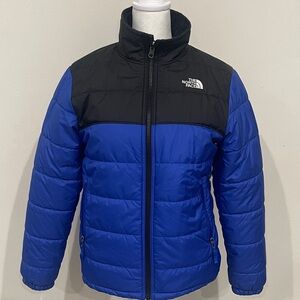 The North Face Kids Blue and Black Puffer Jacket